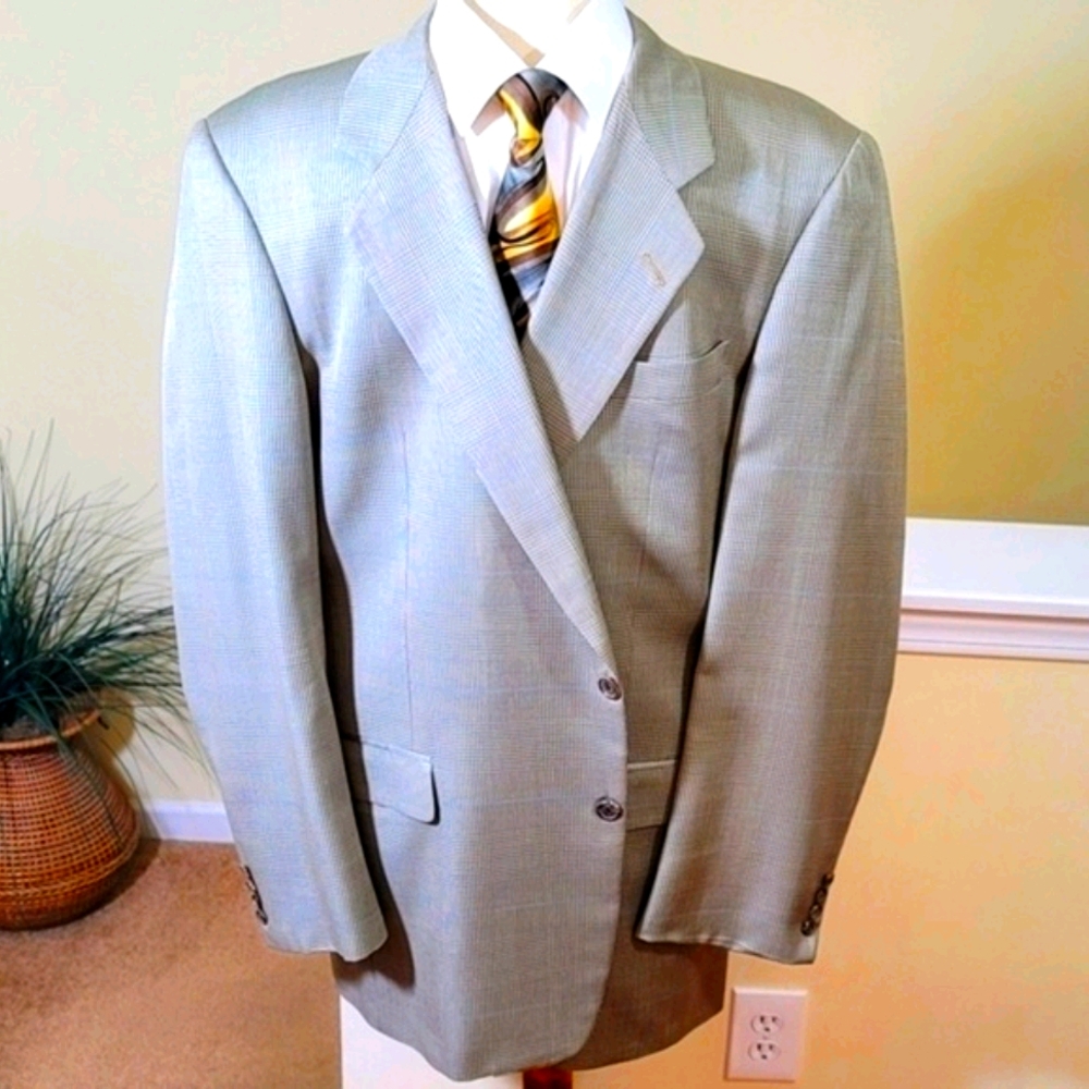 Hickey Freeman Windowpane Suit - Picture 2 of 10